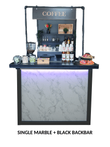 single marble black backbar